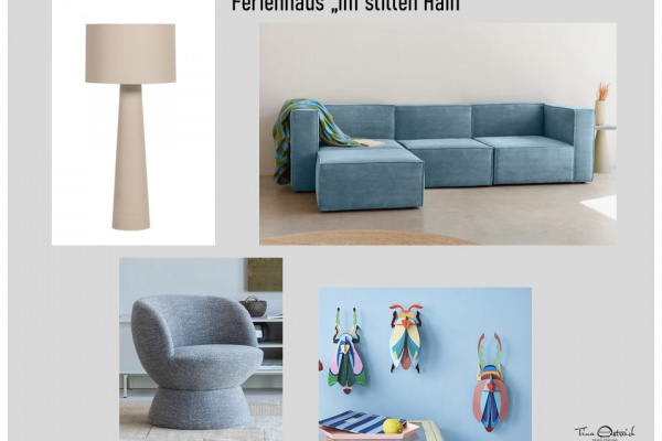 Ein erstes Moodboard gibt einen Eindruck von der Farb- und Stilwelt